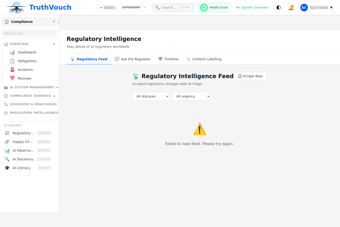 Regulatory intelligence hub with horizon scanning and predictions
