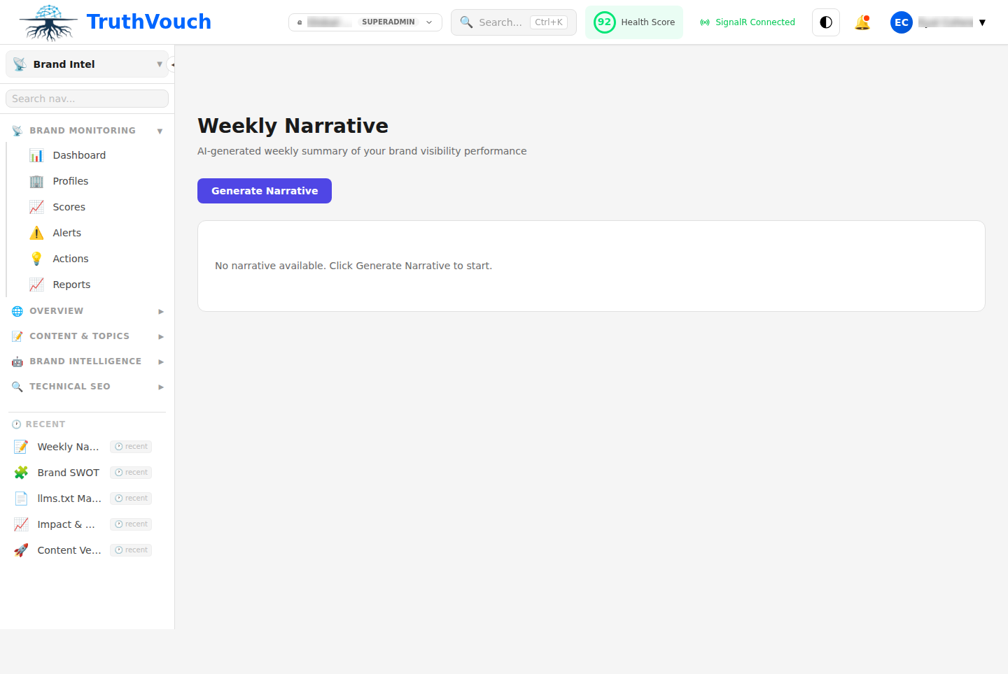 Weekly Narrative Report